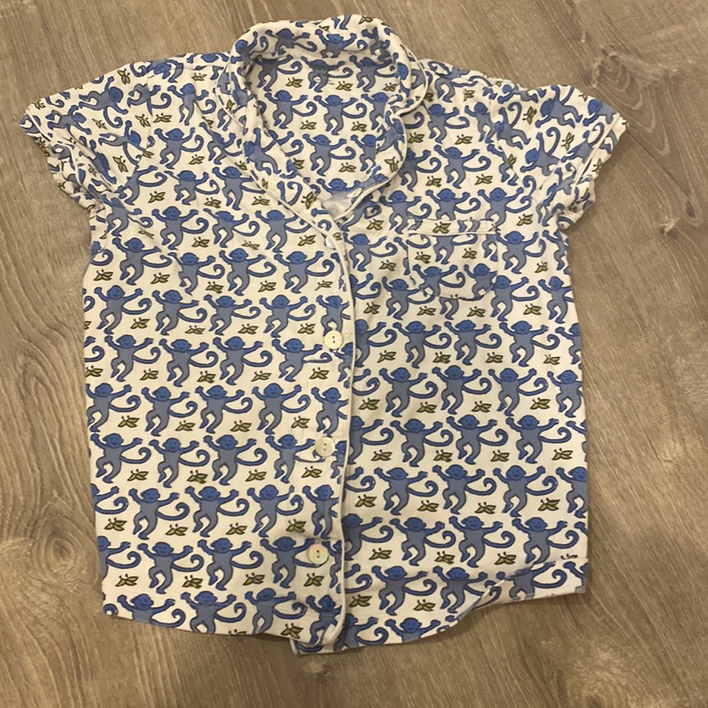 Roller Rabbit Blue Monkey Polo TOP!